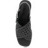 imageAerosoles Womens Demi Heeled SandalBlack CrochetBlack Faux Leather