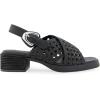 imageAerosoles Womens Demi Heeled SandalBlack CrochetBlack Faux Leather