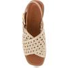 imageAerosoles Womens Demi Heeled SandalNatural Crochet FabricTan Faux Leather