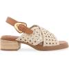 imageAerosoles Womens Demi Heeled SandalNatural Crochet FabricTan Faux Leather