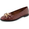 imageAerosoles Womens Bia Ballet FlatClay Croco Faux Leather