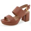 Cognac Faux Leather