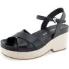 imageAerosoles Womens Chabella Espadrille Wedge SandalBlack Leather