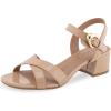 imageAerosoles Womens Cinzia Heeled SandalBeige Bisque Patent Faux Leather
