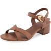imageAerosoles Womens Cinzia Heeled SandalTan Faux Leather