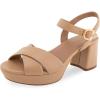 imageAerosoles Womens Cosmos Heeled SandalsBeige Beige Leather