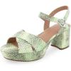 imageAerosoles Womens Cosmos Heeled SandalsGleam Snake Print Leather