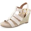 imageAerosoles Womens Paige Wedge SandalEggnog Pu Leather