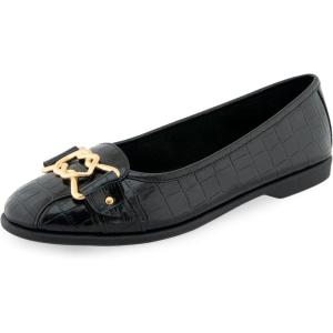 imageAerosoles Womens Bia Ballet FlatBlack Croco Faux Leather