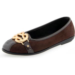 imageAerosoles Womens Big Bet Flat HeelJava Faux Suede