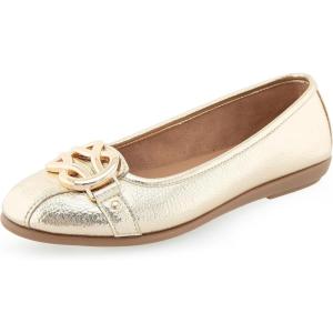imageAerosoles Womens Big Bet Flat HeelSoft Gold Pu