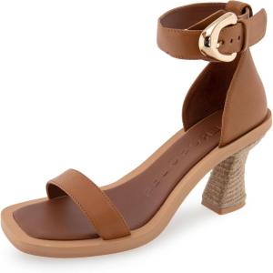 imageAerosoles Womens Calico Heeled SandalTan Leather