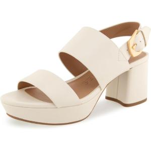 imageAerosoles Womens Camilia Heeled SandalEggnog Faux Leather