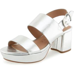 imageAerosoles Womens Camilia Heeled SandalSilver Metal Faux Leather
