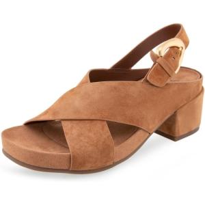imageAerosoles Womens Chrystie Heeled SandalTan Suede