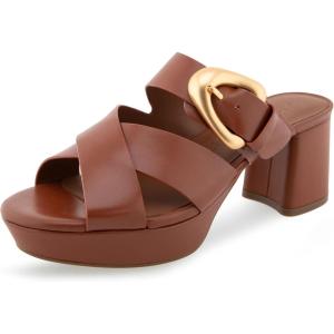imageAerosoles Womens Collin Heeled SandalGinger Bread Leather