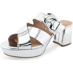 imageAerosoles Womens Collin Heeled SandalSilver Mirror Metallic Pu