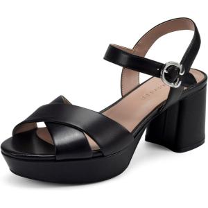 imageAerosoles Womens Cosmos Heeled SandalsBlack Leather