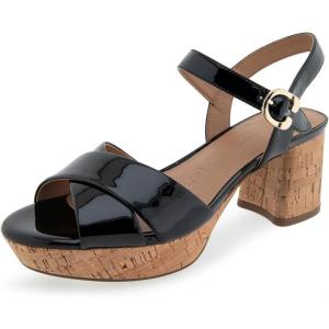 imageAerosoles Womens Cosmos Heeled SandalsBlack Patent Pu