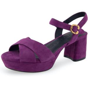 imageAerosoles Womens Cosmos Heeled SandalsDark Purple Suede