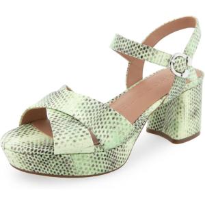 imageAerosoles Womens Cosmos Heeled SandalsGleam Snake Print Leather