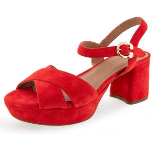 imageAerosoles Womens Cosmos Heeled SandalsRed Suede