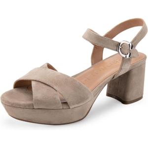 imageAerosoles Womens Cosmos Heeled SandalsTrench Coat Suede