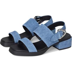 imageAerosoles Womens Dantay Heeled SandalBlue Jean Denim Suede