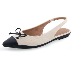 imageAerosoles Womens Donna Ballet FlatCream Canvas
