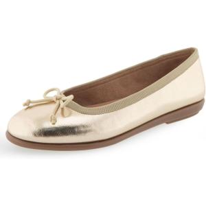 imageAerosoles Womens Homebet Ballet FlatGold Metallic