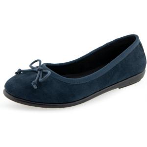imageAerosoles Womens Homebet Ballet FlatNavy Faux Suede