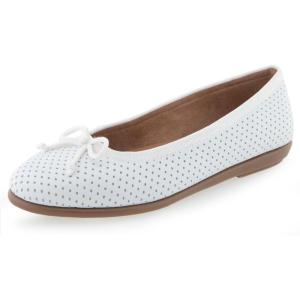 imageAerosoles Womens Homebet Ballet FlatWhite Perf