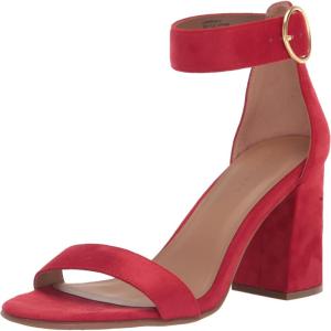 imageAerosoles Womens Lawrence Heeled SandalRed Faux Suede