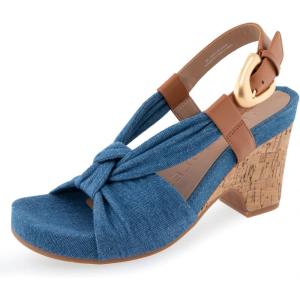 imageAerosoles Womens Miki Heeled SandalMedium Blue Denim