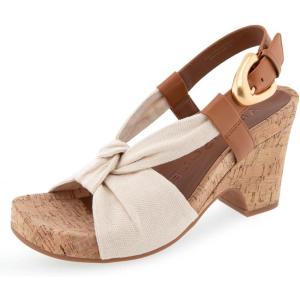 imageAerosoles Womens Miki Heeled SandalNatural Canvas
