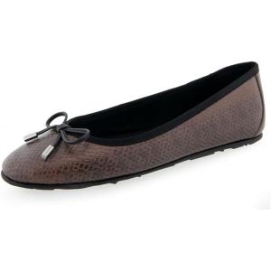 imageAerosoles Womens Pia Ballet FlatMocha Printed Snake Leather