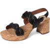 imageAerosoles Womens Camea Heeled SandalBlack Leather Withraffia Heel