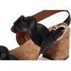 imageAerosoles Womens Camea Heeled SandalBlack Leather Withraffia Heel