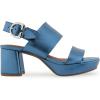 imageAerosoles Womens Camera Platform Heeled SandalBlue Metallic Leather