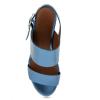 imageAerosoles Womens Camera Platform Heeled SandalBlue Metallic Leather
