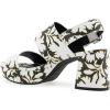 imageAerosoles Womens Camera Platform Heeled SandalBright White Floral Faux Leather