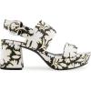 imageAerosoles Womens Camera Platform Heeled SandalBright White Floral Faux Leather