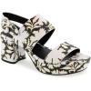 imageAerosoles Womens Camera Platform Heeled SandalBright White Floral Faux Leather