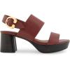 imageAerosoles Womens Camera Platform Heeled SandalClay Combo Smooth Leather