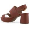 imageAerosoles Womens Camera Platform Heeled SandalClay Leather