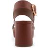 imageAerosoles Womens Camera Platform Heeled SandalClay Leather