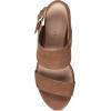 imageAerosoles Womens Camera Platform Heeled SandalCognac Suede
