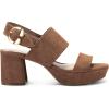 imageAerosoles Womens Camera Platform Heeled SandalCognac Suede