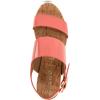 imageAerosoles Womens Camera Platform Heeled SandalCoral Patent Faux Leather With Cork Heel