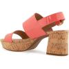 imageAerosoles Womens Camera Platform Heeled SandalCoral Patent Faux Leather With Cork Heel